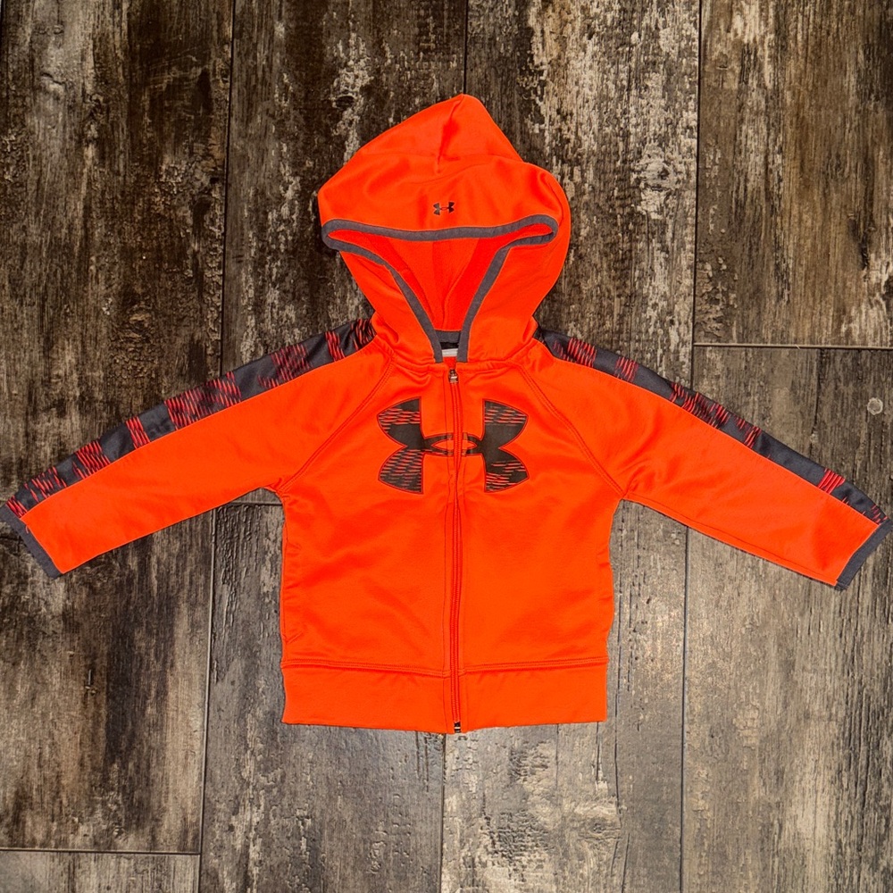 Under Armour Vibrant Orange Fleece with Black Accents